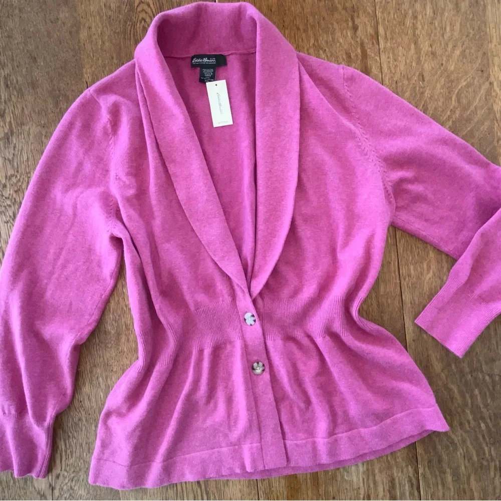 Eddie Bauer Pink Women's Cashmere Cotton Sweater - Picture 2 of 8